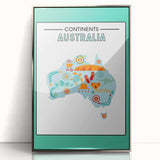 Children’s Learning Art Print – South America Continent Map