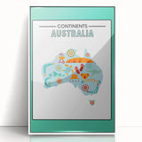 Children’s Learning Art Print – South America Continent Map