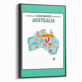 Children’s Learning Art Print – South America Continent Map