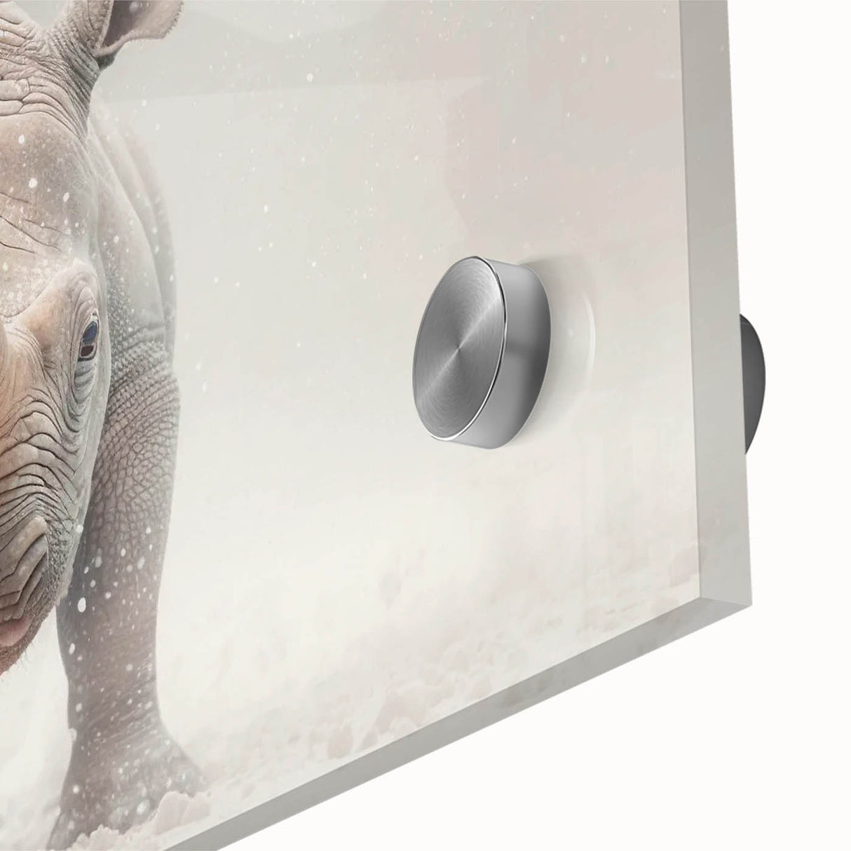Adorable Baby Rhino Wall Art - Perfect for Kids Room Decor