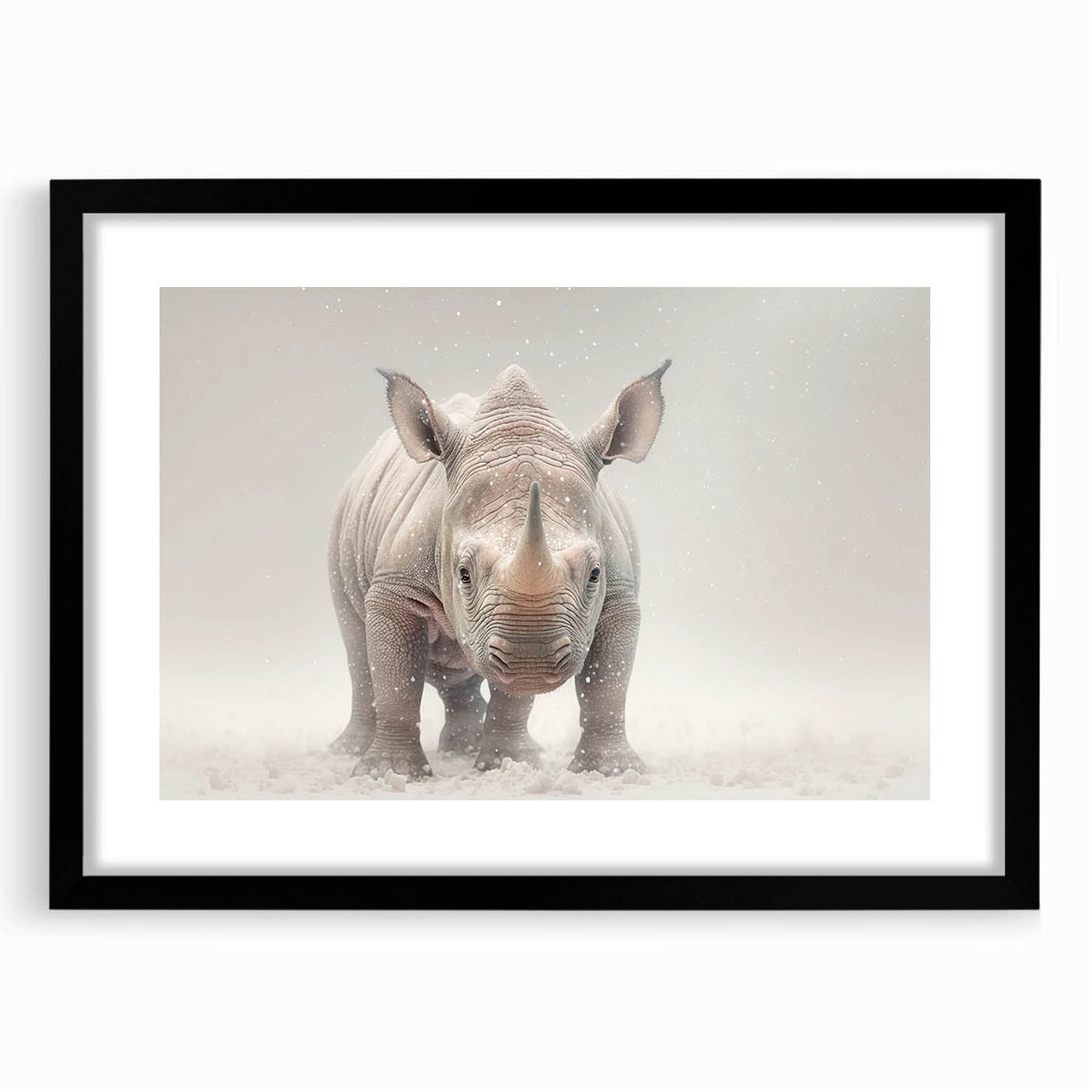 Adorable Baby Rhino Wall Art - Perfect for Kids Room Decor