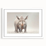 Adorable Baby Rhino Wall Art - Perfect for Kids Room Decor