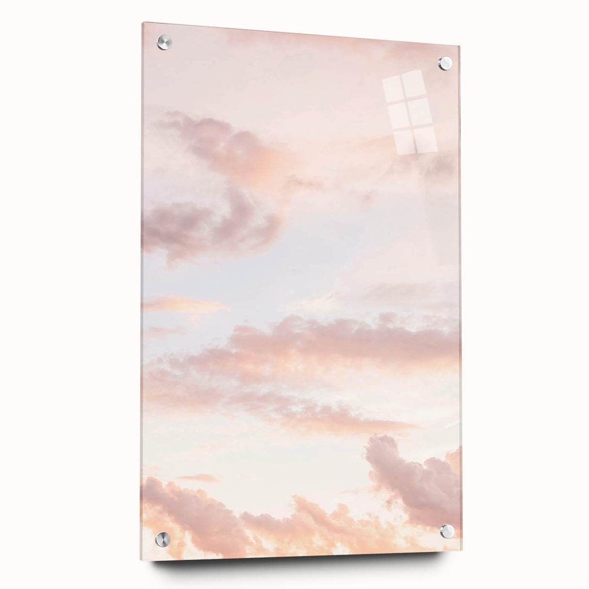 Large abstract wall art on acrylic glass depicting summer themes in vibrant colors, ideal for bedroom or dining room decor.