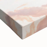 Large art depicting a black and white landscape painting on stretched canvas, ideal for bedroom wall decor.