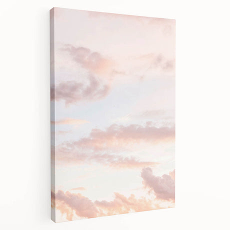 Large canvas print depicting a summer scene in pastel shades, ideal for kitchen wall art.
