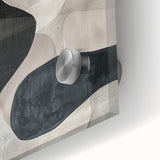 Mid Century Modern Abstract Wall Art - Black and White Minimalist Decor