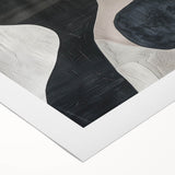 Mid Century Modern Abstract Wall Art - Black and White Minimalist Decor