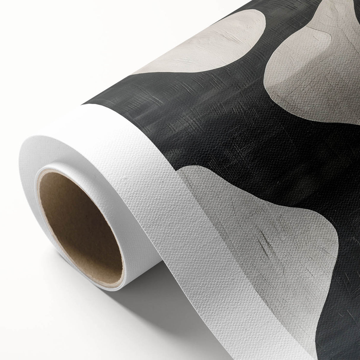 Mid Century Modern Abstract Wall Art - Black and White Minimalist Decor