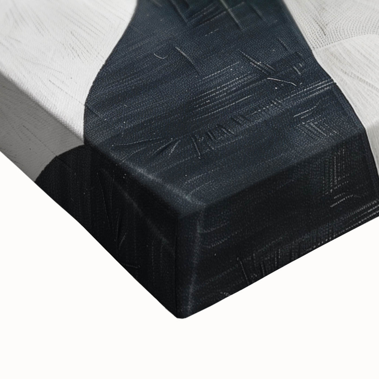 Mid Century Modern Abstract Wall Art - Black and White Minimalist Decor