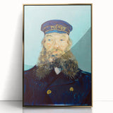 Art Deco style poster of Van Gogh’s artwork on gold framed acrylic, with vibrant colors, ideal for modern nursery wall art.