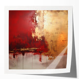 Abstract wall art print showcasing vibrant, glossy strokes in various shades of blue, pink, and gold, perfect for modern home decor and artistic accents. Ideal for enhancing living spaces with a contemporary touch.