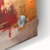 Close-up of vibrant abstract strokes wall art design, showcasing a colorful acrylic on glass texture with dynamic patterns perfect for modern decor.