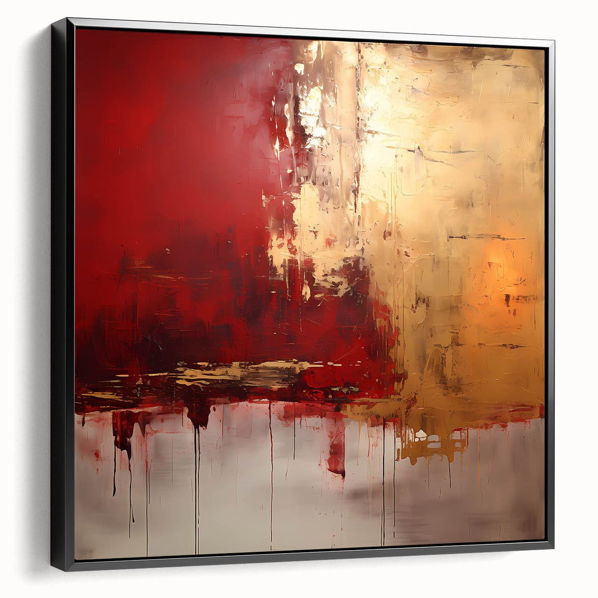 Framed canvas wall art showcasing abstract strokes in bold black and white, offering a modern touch to home decor. Ideal for contemporary interiors.
