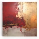 Abstract wall art featuring vibrant, multicolored strokes on a stretched canvas, showcasing a contemporary design ideal for modern home decor. The artwork's bold hues and dynamic lines create an energetic focal point for any room.