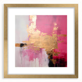 Abstract strokes wall art framed in gold, showcasing vibrant colors and dynamic patterns, perfect for modern home decor. Ideal for enhancing interior aesthetics.