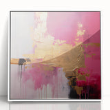 Framed abstract strokes wall art featuring a modern design with white and soft pastel colors, perfect for contemporary home decor, enhancing aesthetic appeal.