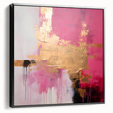Framed abstract wall art featuring bold black strokes on a textured canvas, showcased from a side view to highlight its modern design and elegance. Ideal for contemporary home decor.