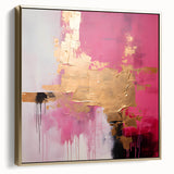 Framed abstract wall art featuring silver and gold strokes on a textured canvas, ideal for modern home decor, enhancing living spaces with elegance.