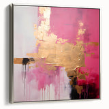 Framed abstract strokes wall art in silver, showcasing a blend of soft grays and bold blacks, perfect for modern decor. Side view highlights its elegant finish.