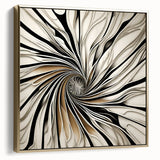 Framed abstract wall art featuring dynamic silver and gold strokes on a textured canvas, perfect for modern decor. Ideal for enhancing contemporary living spaces.