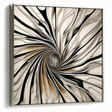 Framed canvas wall art showcasing abstract strokes in silver tones, adding a modern touch to home decor with its sleek design and elegant finish.