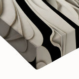 Close-up of abstract strokes wall art on stretched canvas, showcasing vibrant colors and dynamic brushwork, ideal for modern home decor or gallery settings.