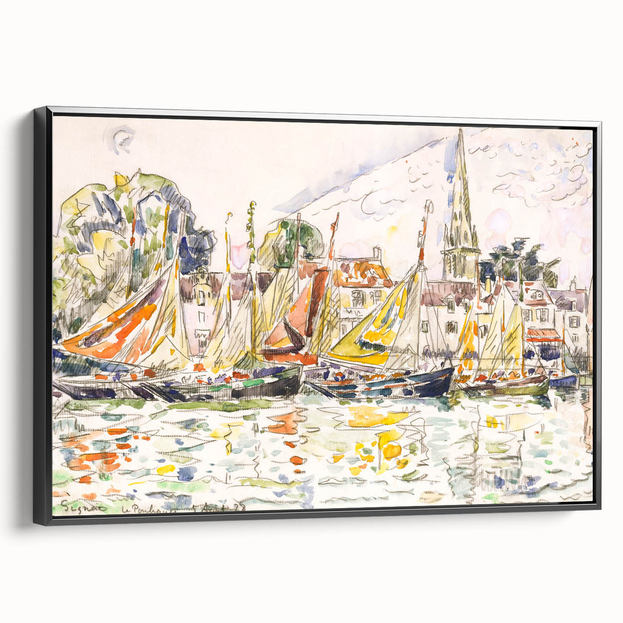 Modern Wall Art - Vibrant Fishing Boats at Le Pouliguen