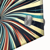 Close-up of abstract strokes wall art, showcasing vibrant acrylic colors on glass with textured details, perfect for modern home decor.