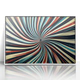 Framed acrylic wall art featuring abstract strokes in white and soft pastels, ideal for modern home decor, enhancing any living space with elegance.