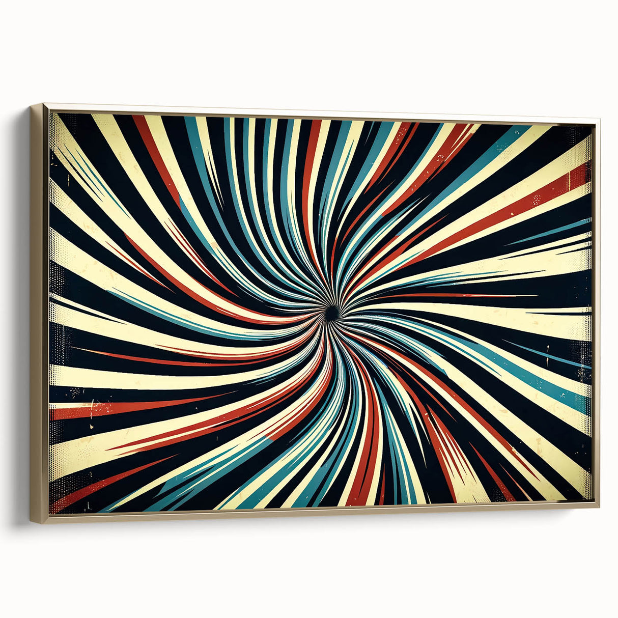 Framed abstract wall art showcasing elegant gold strokes on a textured canvas, perfect for modern decor, enhancing interior spaces with a touch of sophistication.