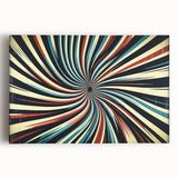 Abstract wall art featuring vibrant, multicolored strokes on a stretched canvas, showcasing a modern design ideal for contemporary home decor, bringing energy and creativity to any space.