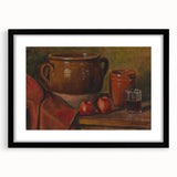 Modern Wall Art - Rustic Still Life with Apples and Pottery