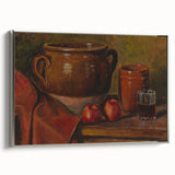 Modern Wall Art - Rustic Still Life with Apples and Pottery