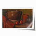 Modern Wall Art - Rustic Still Life with Apples and Pottery