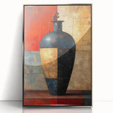 Framed wall art featuring abstract silver strokes on a textured background, perfect for modern decor. Ideal for enhancing living spaces with contemporary elegance.