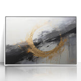 Framed wall art featuring abstract strokes in soft pastel colors, elegantly displayed in a white frame. Ideal for modern home decor, adding a touch of sophistication.