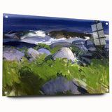 Modern Wall Art - Coastal Landscape with Lush Greenery