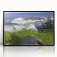 Modern Wall Art - Coastal Landscape with Lush Greenery