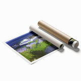 Modern Wall Art - Coastal Landscape with Lush Greenery