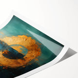 Abstract wall art print showcasing vibrant, multicolored strokes in a dynamic, modern design. Ideal for contemporary decor, enhancing any living space or office.