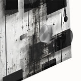 Close-up of abstract strokes wall art on acrylic glass, showcasing vibrant colors and fluid designs, perfect for modern home decor or art collections.