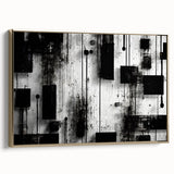 Framed canvas wall art showcasing abstract gold strokes on a textured background, ideal for modern decor. Perfect for adding elegance to any room.