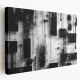 Abstract wall art featuring bold, colorful strokes on stretched canvas, showcasing a modern design ideal for contemporary home decor. Perfect for adding a vibrant touch to living spaces.