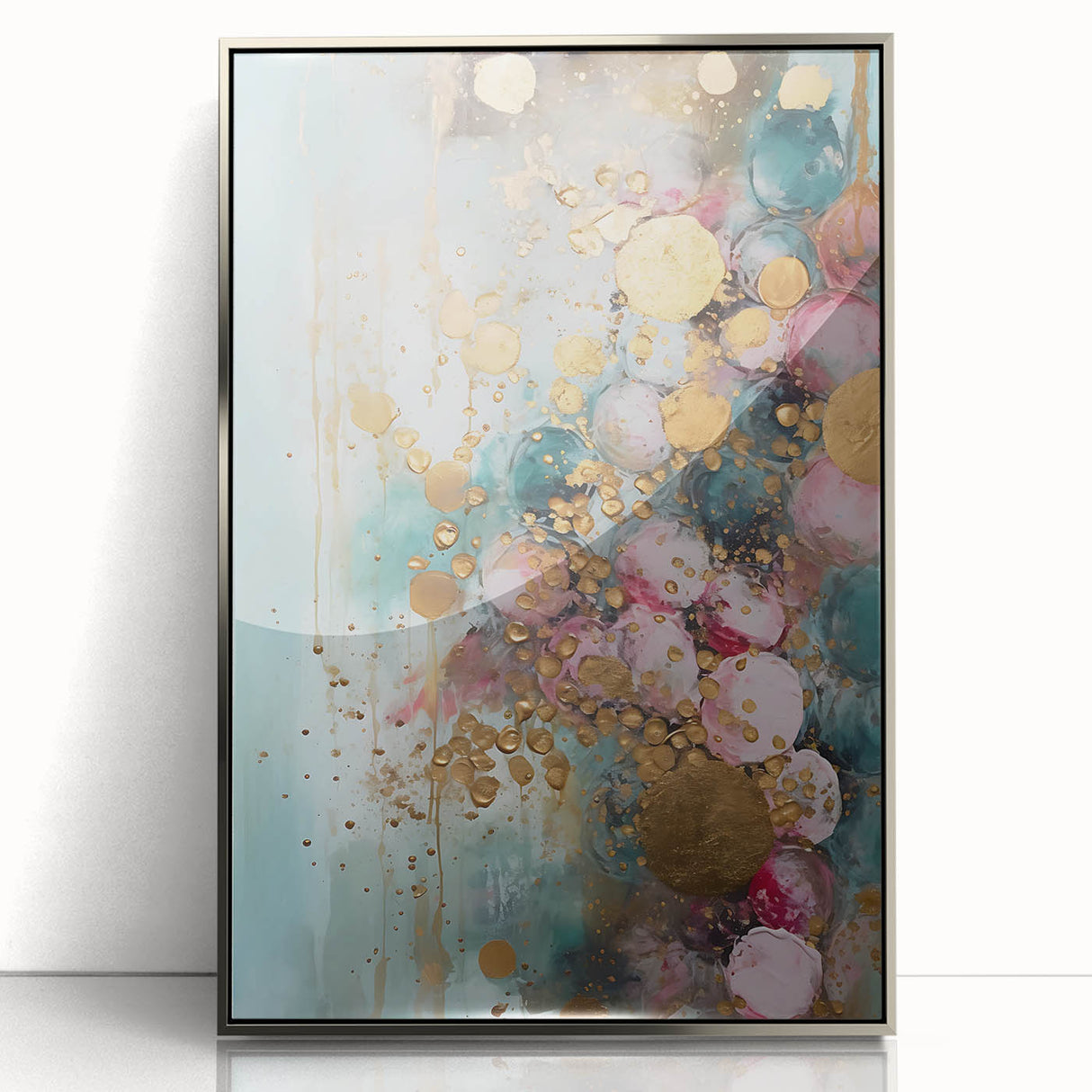 Framed abstract wall art showcasing dynamic silver strokes on a textured background, perfect for modern decor. Ideal for enhancing contemporary living spaces.