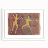 Modern Wall Art - Abstract Dance Study with Expressive Figures