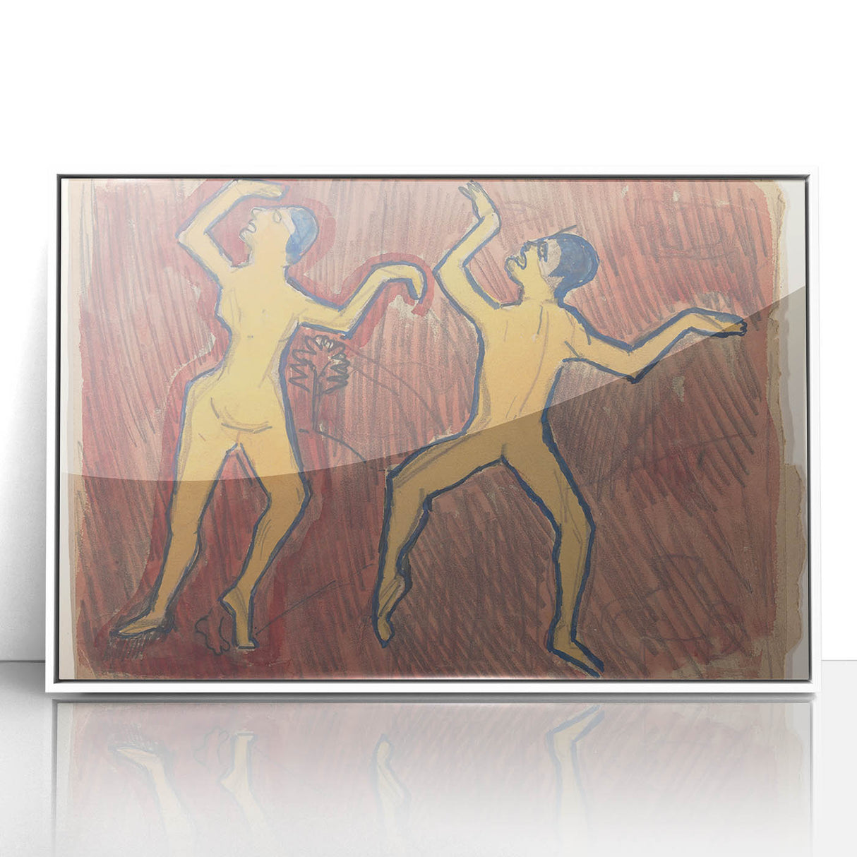 Modern Wall Art - Abstract Dance Study with Expressive Figures