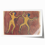 Modern Wall Art - Abstract Dance Study with Expressive Figures