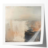 Abstract wall art print showcasing vibrant strokes in shades of blue, pink, and gold, ideal for modern home decor. Perfect for enhancing contemporary interiors.