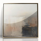Framed abstract wall art featuring dynamic gold strokes on a textured background, ideal for modern home decor. Adds elegance and sophistication to any room.