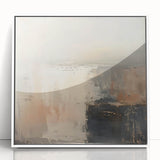 Framed abstract wall art displaying vibrant strokes in shades of blue, pink, and yellow, set against a sleek white background, ideal for modern décor.